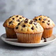 Bakery Style Chocolate Chip Muffins Baked in 35 Minutes