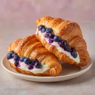 Blueberry Croissant Casserole: 8 Servings