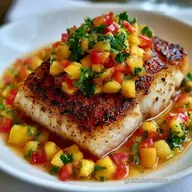 Caribbean Fish Mango Salsa in 25 Minutes