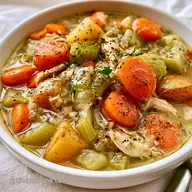 Chicken Autumn Vegetable Soup in 45 Min