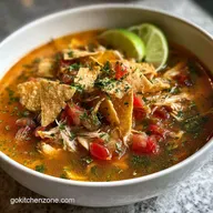 Chicken Tortilla Soup: Crispy Baked Strips