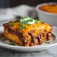 Chili Cornbread Casserole for 6 Servings