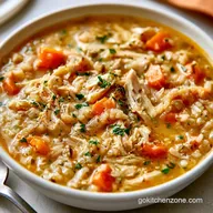 Hearty Crockpot Brown Rice Soup
