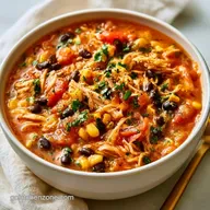 Crockpot Chicken Tortilla Soup for 6