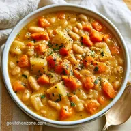 Crockpot White Bean Soup for 6 Servings