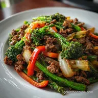 Ground Beef Stir Fry in 20 Minutes: Velvety Sauce