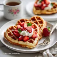 Galentines Day Brunch Recipe with Heart-Shaped Waffles Ready in 30 Min