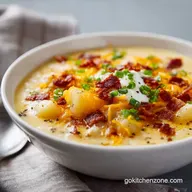 Baked Potato Soup with Thick Russet Texture for 6 Servings