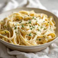 Homemade Fettuccine Alfredo for 4 Servings: Creamy Italian Pasta