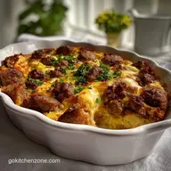 Egg Casserole Recipe with Sausage and Cheese