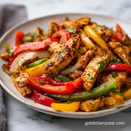 Sheet Pan Oven Baked Chicken Fajitas for 4 Servings