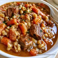Slow Cooker Beef Barley Soup with Potatoes
