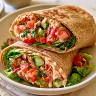 Veggie Hummus Wraps in 15 Minutes