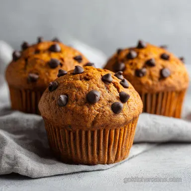 Chocolate Chip Pumpkin Muffin Recipe for 12 Servings