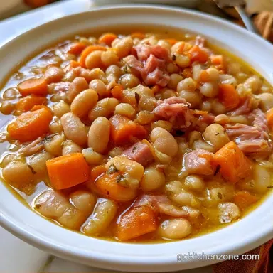 4 Ingredient Slow Cooker Bean Soup for 8 Recipe Card