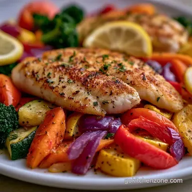 Baked Tilapia With Vegetables: 25 Min Recipe Card