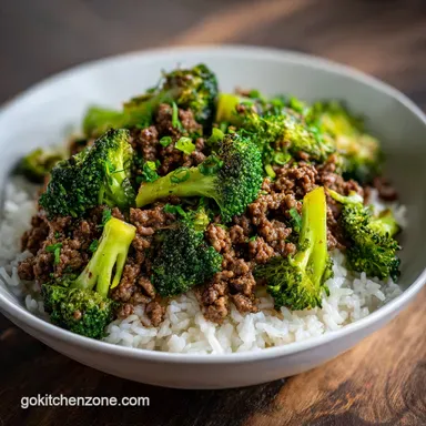 Beef and Broccoli Stir Fry for 4 Servings Recipe Card