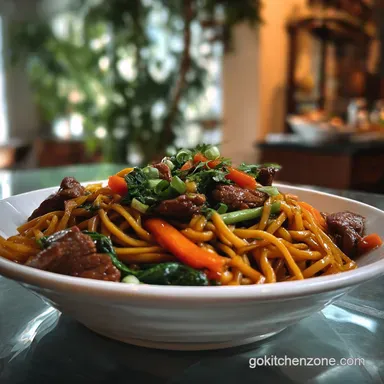 Beef Lo Mein Recipe: Pan-Seared for 25 Minutes