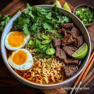 Beef Ramen Noodles Recipe for 4 Servings