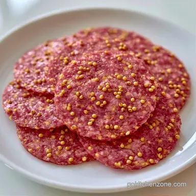 Beef Summer Sausage with Mustard Seeds Recipe Card