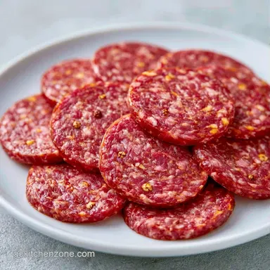 Beef Summer Sausage for 12 Servings Recipe Card