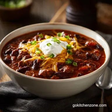 Best Chili Recipe with Ground Beef in 1 Hour Recipe Card
