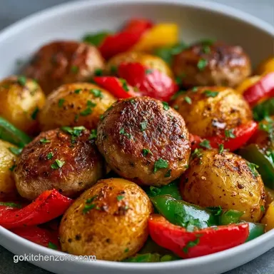 Black Pepper Summer Sausage Dinner for 4 Recipe Card