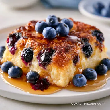Blueberry Pancake Casserole in 50 Minutes Recipe Card