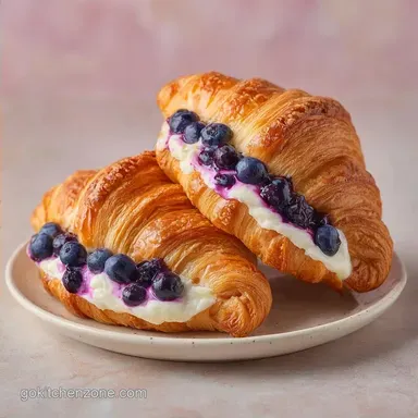 Blueberry Croissant Casserole: 8 Servings