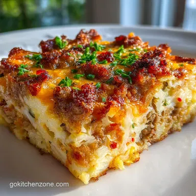 Breakfast Casserole Hash Browns: Crispy Baked Recipe Card