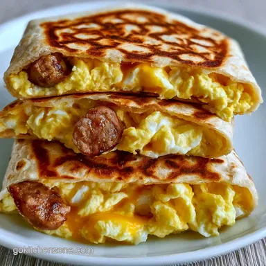 Breakfast Crunchwrap for 4 Servings Recipe Card