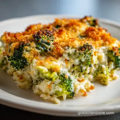 Broccoli Rice Casserole: Silky Sauce, 40 Min Recipe Card