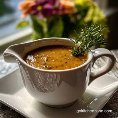 Brown Gravy Recipe in 15 Minutes - Homemade Savory Sauce Recipe Card