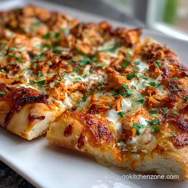 Buffalo Chicken Pizza Recipe in 27 Minutes - Crispy Recipe Card