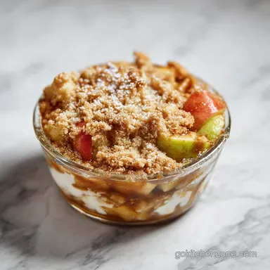 Caramel Apple Dump Cake with Salted Caramel and Cinnamon Recipe Card
