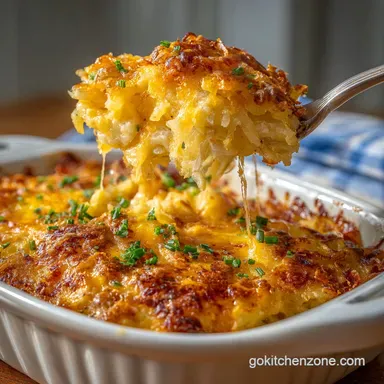 Cheesy Hashbrown Casserole: Crispy Baked for a Crowd Recipe Card