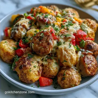 One-Pan Cheesy Summer Sausage Skillet
