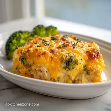 Chicken Broccoli Casserole for 6 Servings Recipe Card