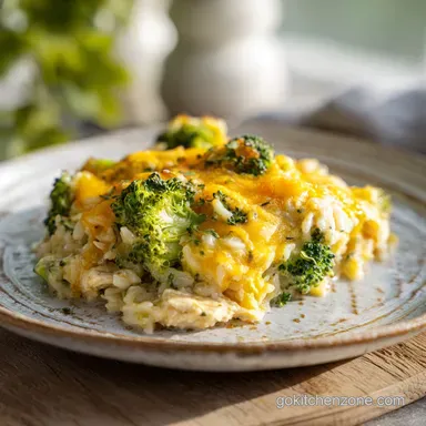 Chicken Broccoli Rice Casserole for 6 Servings