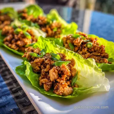 Chicken Lettuce Wraps Recipe for 4 Servings