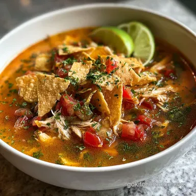 Chicken Tortilla Soup: Crispy Baked Strips