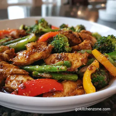 Clean Eating Chicken Veggie Stir Fry - Savory Ginger Glaze