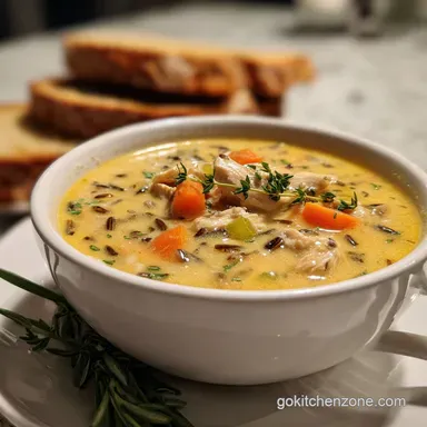 Chicken and Wild Rice Soup Recipe: One-Pot Creamy Recipe Card