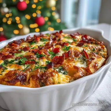 Christmas Breakfast Casserole: Make-Ahead Magic Recipe Card