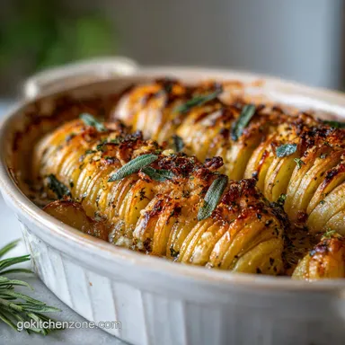 Christmas Dinner Sides: Make-Ahead Crispy Potato Gratin Recipe Card