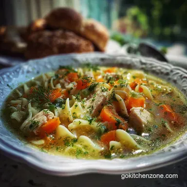 Creamy Chicken Noodle Soup in 40 Minutes Recipe Card
