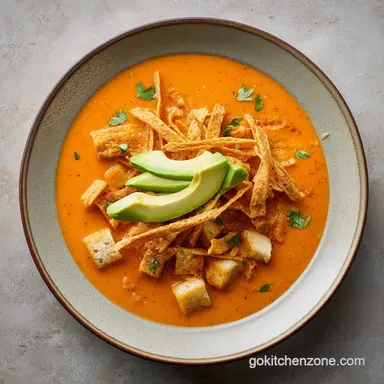 Creamy Chicken Tortilla Soup: 30 Minutes Recipe Card