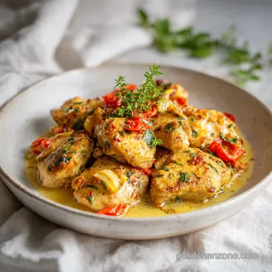 Creamy Garlic Chicken Skillet with Crispy Pan-Seared Crust