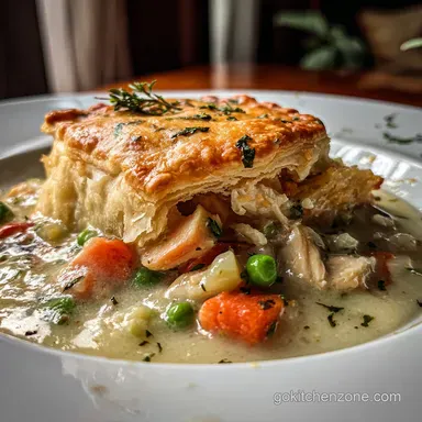 Crock Pot Chicken Pot Pie with Biscuits Recipe Card