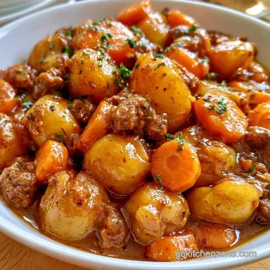 Crock Pot Ground Beef Stew with Potatoes